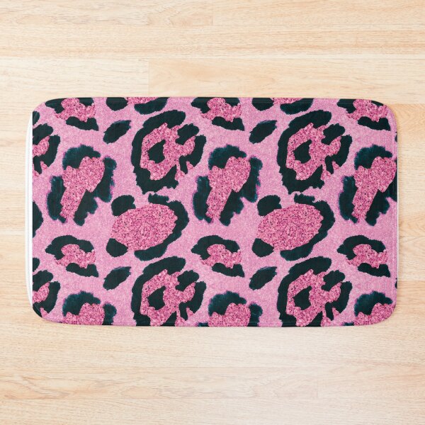 Item preview, Candy Pink Glitter Leopard Print Pattern designed and sold by HappyLifeCreate.