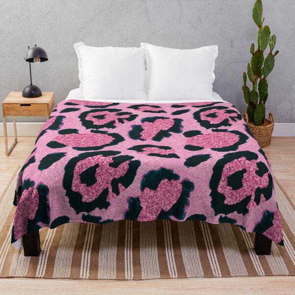 Item preview, Candy Pink Glitter Leopard Print Pattern designed and sold by HappyLifeCreate.