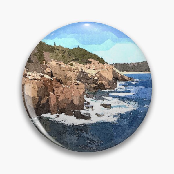 Item preview, Acadia National Park Watercolor Otter Cliffs designed and sold by jjomally1.