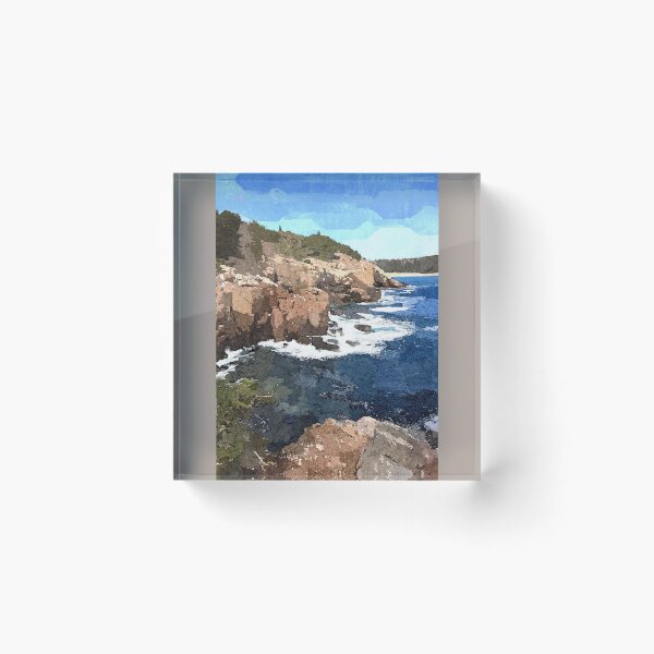 Item preview, Acadia National Park Watercolor Otter Cliffs designed and sold by jjomally1.