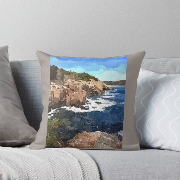 Item preview, Acadia National Park Watercolor Otter Cliffs designed and sold by jjomally1.
