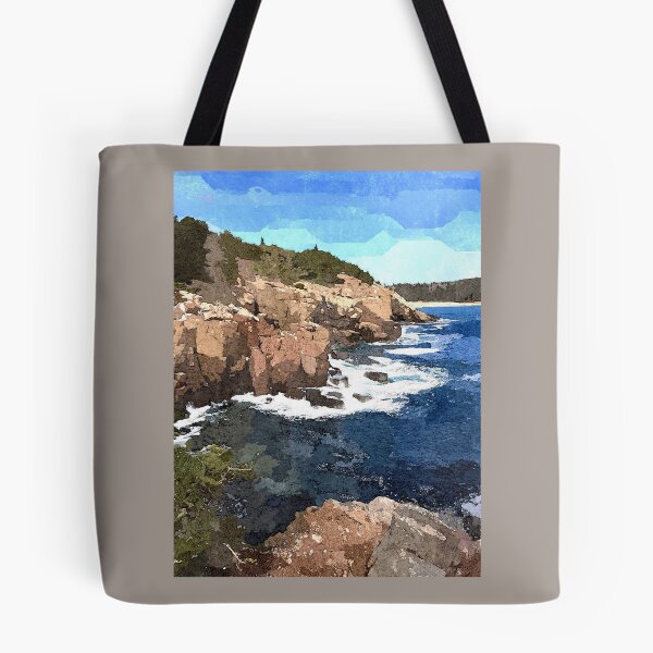 Item preview, Acadia National Park Watercolor Otter Cliffs designed and sold by jjomally1.