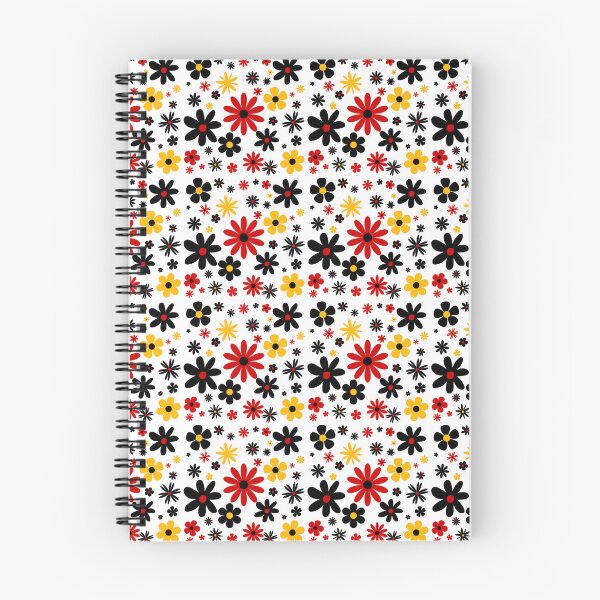 Aperçu de l'œuvre Motif fleur rouge noir et jaune créée et vendue par becca21.