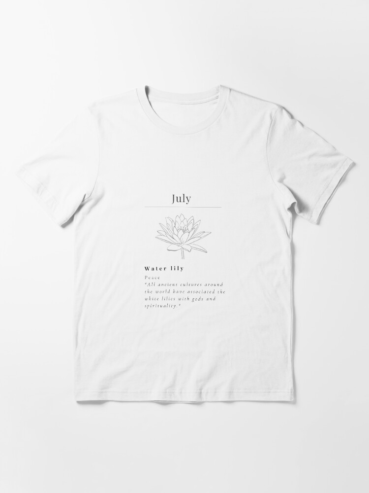 Minimalistic Birth flower July Water Lily flower meaning