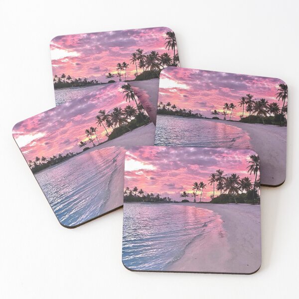 Item preview, Beach Sunset, Tropical Beach, Tropical Sunset, Calm Beach, Pink Sunset, Purple Sunset, Palm Trees, Carribean Beach, Island Sunset, Island Beach,  designed and sold by Nostrathomas66.