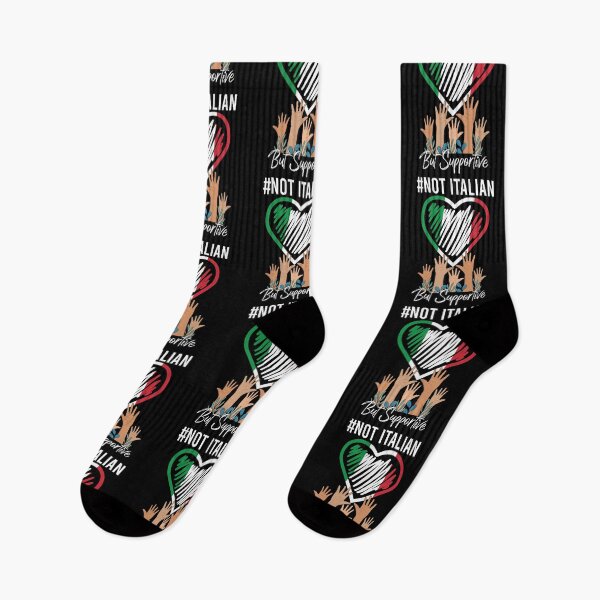 Item preview, Not Italian But Supportive - Funny Cute Italian Flag Heart Solidarity Design designed and sold by ALITOPRINCE.