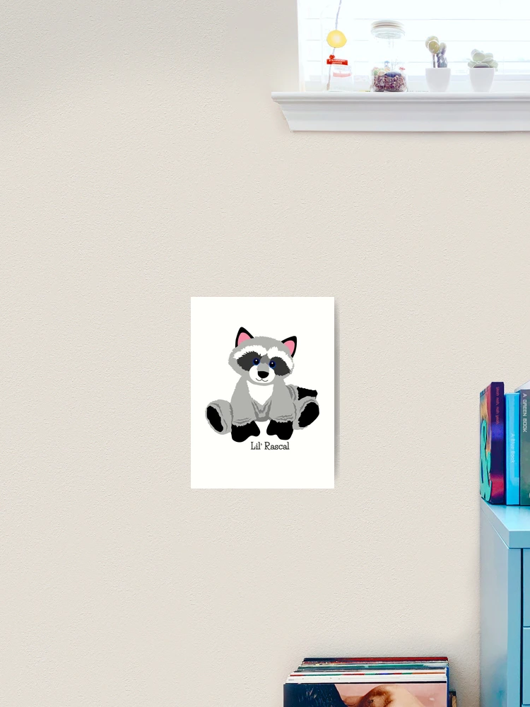 Thumbnail 2 of 3, Art Print, Lil' Rascal Racoon designed and sold by KColbyStudios.