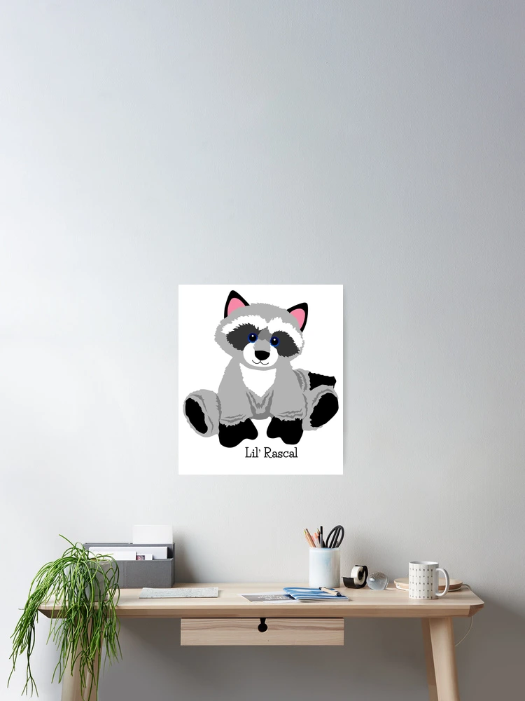 Thumbnail 2 of 3, Poster, Lil' Rascal Racoon designed and sold by KColbyStudios.