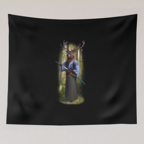 Item preview, Exclusive Hand Drawn Samurai Deer | Samurai Collection Item-3 (Deer) | by Rendigart Studio designed and sold by rendigart.