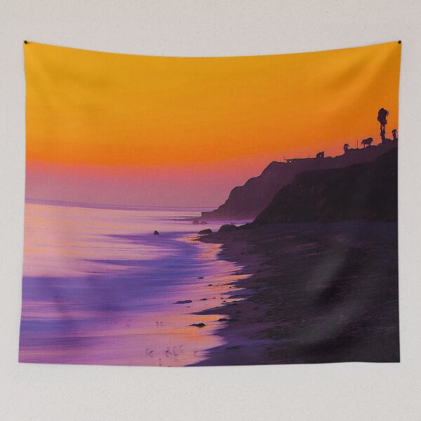 Item preview, Malibu Leo Carrillo Beach Sunset, Malibu Point Dume Coast Aesthetic, Sunset Malibu Beach Aesthetic Wallpaper, Malibu California Aesthetic Sunset Beach designed and sold by Paintcorner.