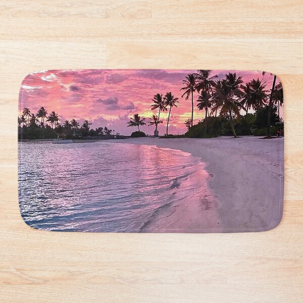 Item preview, Beach Sunset, Tropical Beach, Tropical Sunset, Calm Beach, Pink Sunset, Purple Sunset, Palm Trees, Carribean Beach, Island Sunset, Island Beach,  designed and sold by Nostrathomas66.