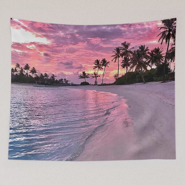 Item preview, Beach Sunset, Tropical Beach, Tropical Sunset, Calm Beach, Pink Sunset, Purple Sunset, Palm Trees, Carribean Beach, Island Sunset, Island Beach,  designed and sold by Nostrathomas66.