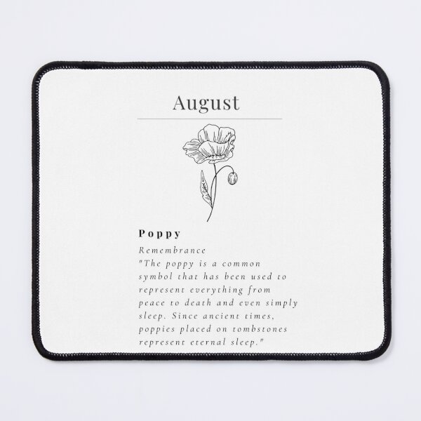 Item preview, Minimalistic Birth flower August Poppy flower meaning Remembrance designed and sold by StarsRainDown.