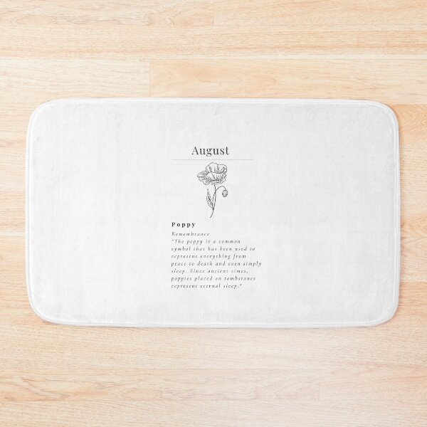 Item preview, Minimalistic Birth flower August Poppy flower meaning Remembrance designed and sold by StarsRainDown.