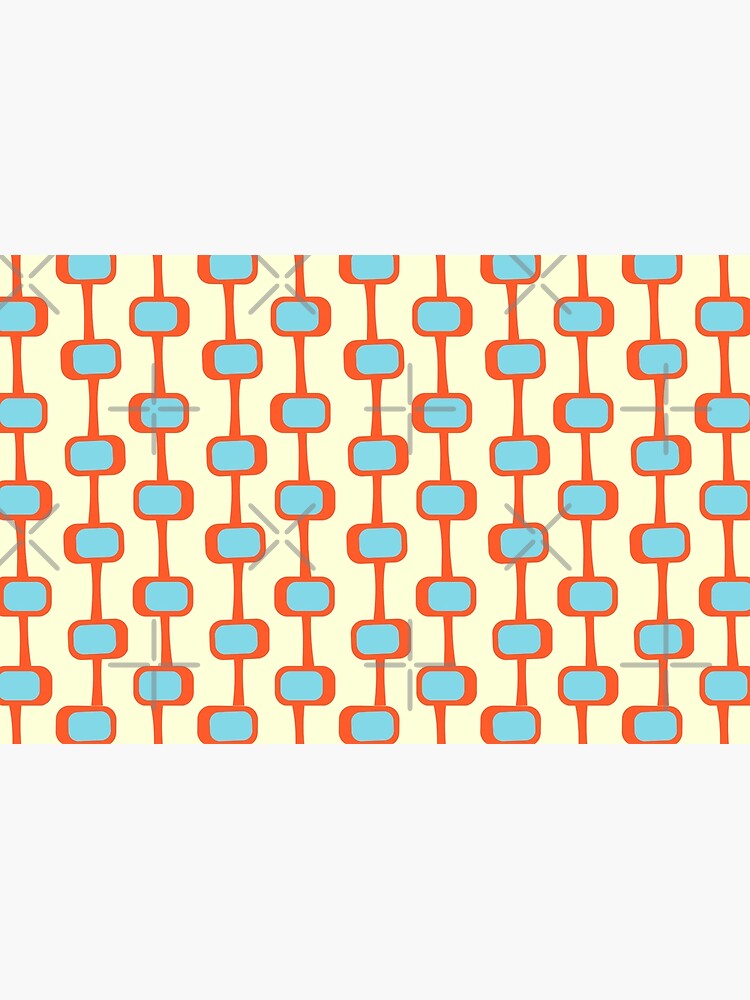 Thumbnail 2 of 2, Laptop Sleeve, Mid Century Modern Orange and Turquoise Pattern designed and sold by CarlaBaremb.