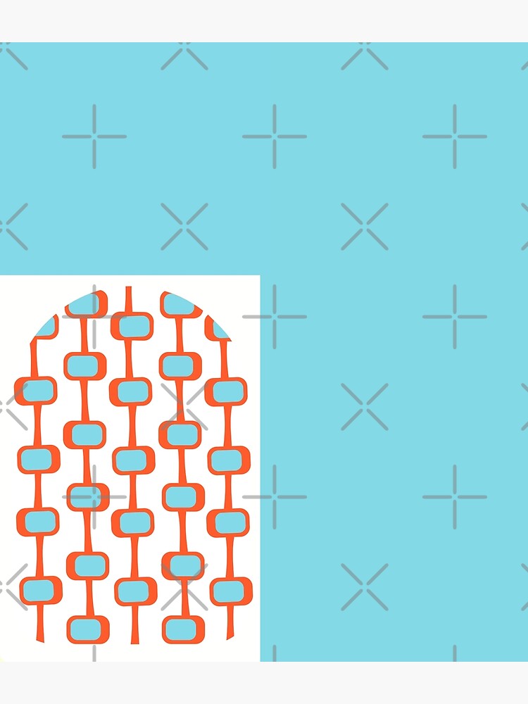 Thumbnail 3 of 3, Backpack, Mid Century Modern Orange and Turquoise Pattern designed and sold by CarlaBaremb.