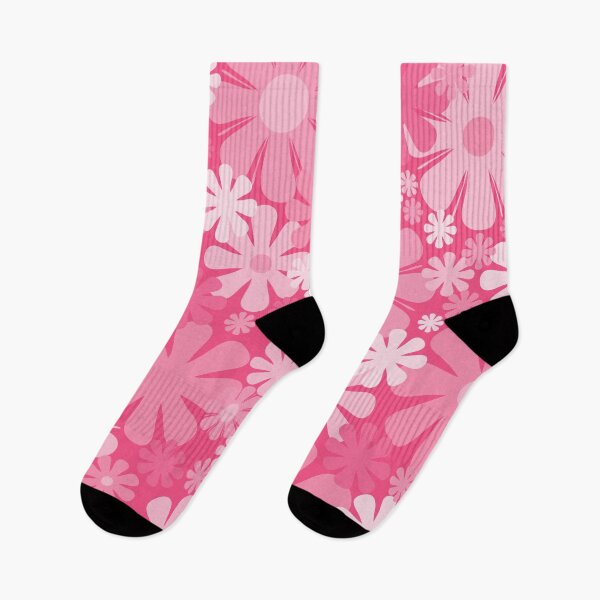 Item preview, Retro 60s 70s Aesthetic Floral Pattern in Bright Candy Pink designed and sold by kierkegaard.