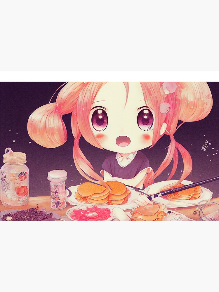 "Kawaii Chibi Pancake Girl" Sticker for Sale by MyJourney135 Redbubble