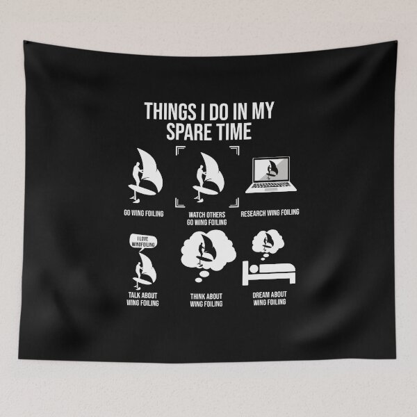 Item preview, Things I Do In My Spare Time, Funny Wingfoiling designed and sold by TheReallyNiceStuff.