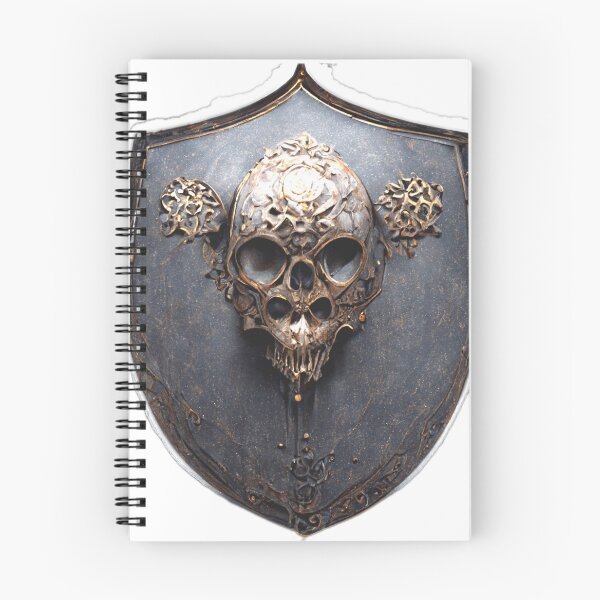 Artikelvorschau, Mittelalterlicher Totenkopfschild entworfen und verkauft von MyArtonStuff.