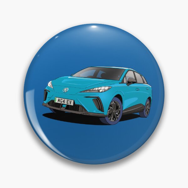 Artikelvorschau, MG4 EV Electric Car in Holborn Blue entworfen und verkauft von Webazoot Industries - Car Art.