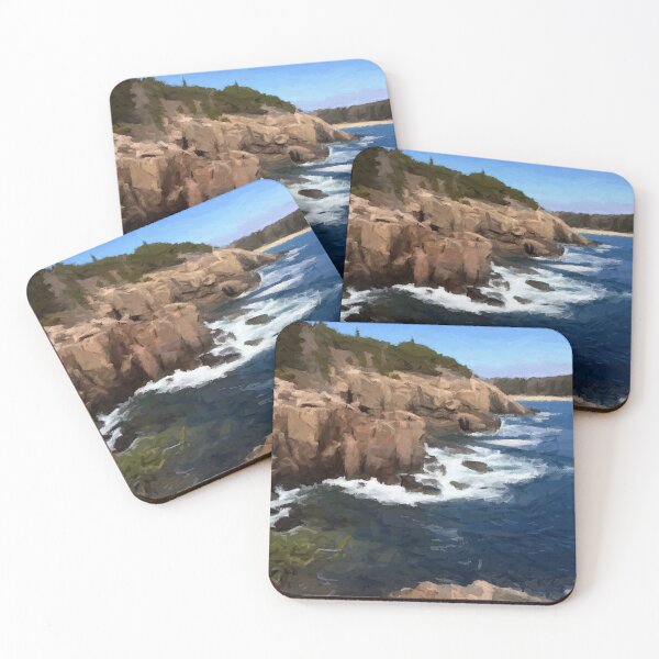 Item preview, Acadia National Park Otter Cliffs Oil Painting designed and sold by jjomally1.