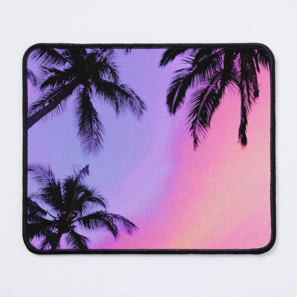 Item preview, Dreamy Pastel Sunset Sky With Palms, Pink And Purple Cotton Candy Clouds Sky, Pastel Floss Sky designed and sold by Paintcorner.
