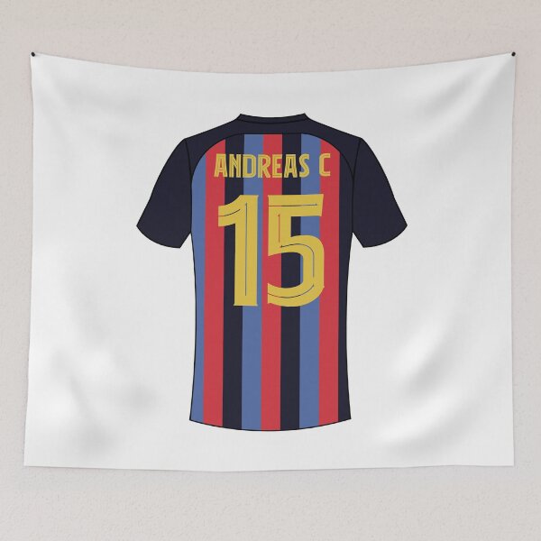 Item preview, Andreas Christensen Barcelona football jersey number 15 designed and sold by Justtrendytees.