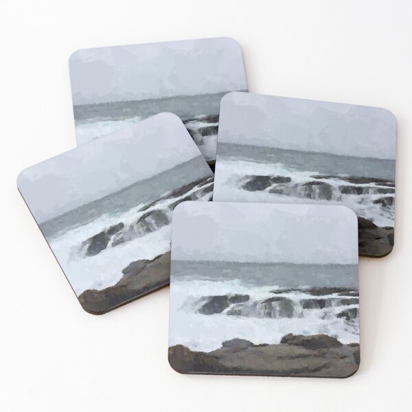 Item preview, Acadia National Park Crashing Waves Painting designed and sold by jjomally1.