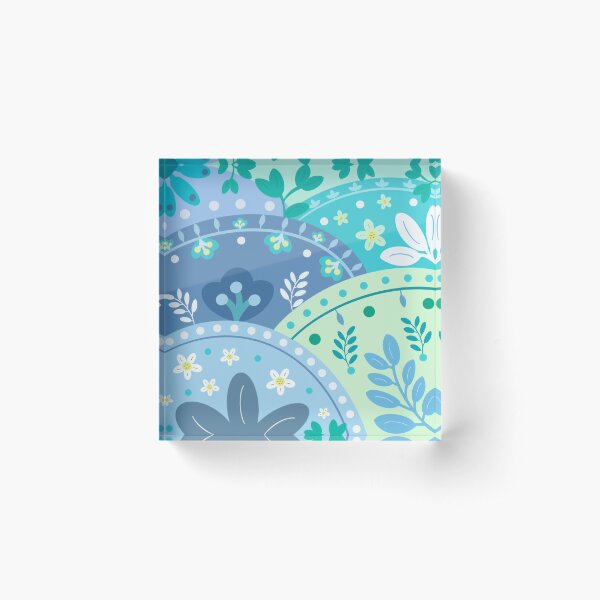 Flowery Fun Acrylic Block