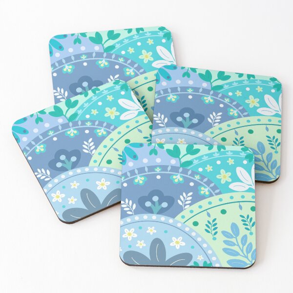 Flowery Fun Coasters (Set of 4)