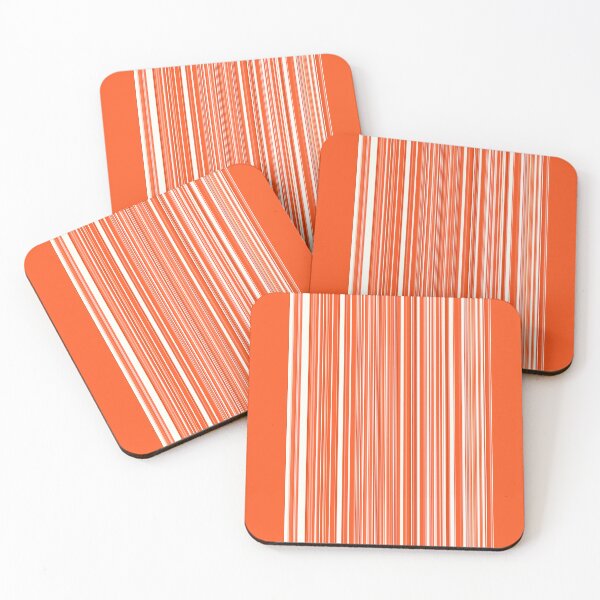 Item preview, Orange White Pin Stripes designed and sold by Sheila Wenzel Ganny.