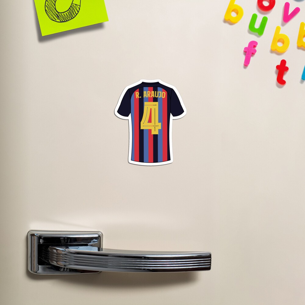 Ronald Araujo Barcelona football jersey number 4 Sticker for Sale by  Justtrendytees