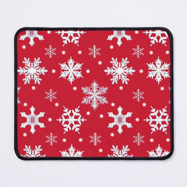 Aperçu de l'œuvre Motif flocons de neige 2 en rouge foncé créée et vendue par FatSlugDesigns.