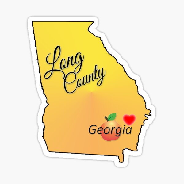 Long County Georgia Heart Sticker