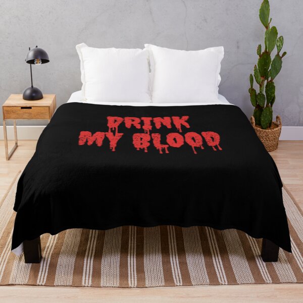 Item preview, Drink My Blood Lazy Halloween Creepy Spooky Word Art Costume Idea designed and sold by Countrysmart.
