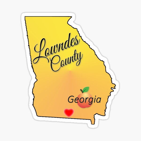 Lowndes County Georgia Heart Sticker