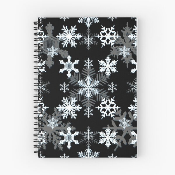 Item preview, Snowflakes pattern 1 in black designed and sold by FatSlugDesigns.