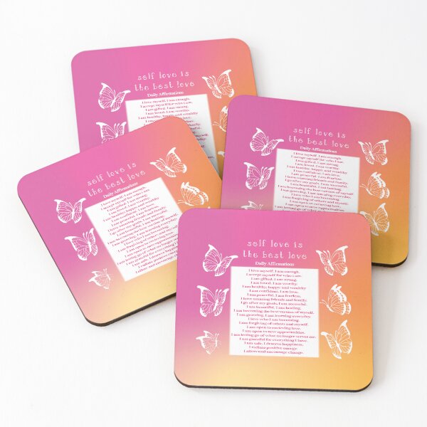 Item preview, self love affirmations butterflies mantras designed and sold by mariahmoniquedesign.