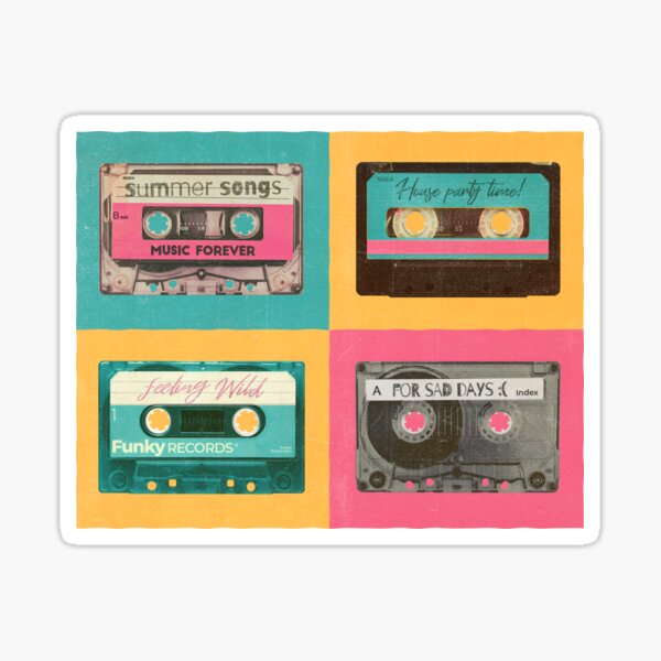 Retro Vintage 80s 90s Cassettes Great For Remembering The Past T Idea Sticker For Sale By