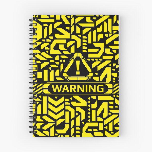 Item preview, Warning cyberpunk yellow patter designed and sold by StrutsenkoArt.