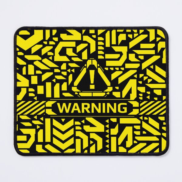 Item preview, Warning cyberpunk yellow patter designed and sold by StrutsenkoArt.
