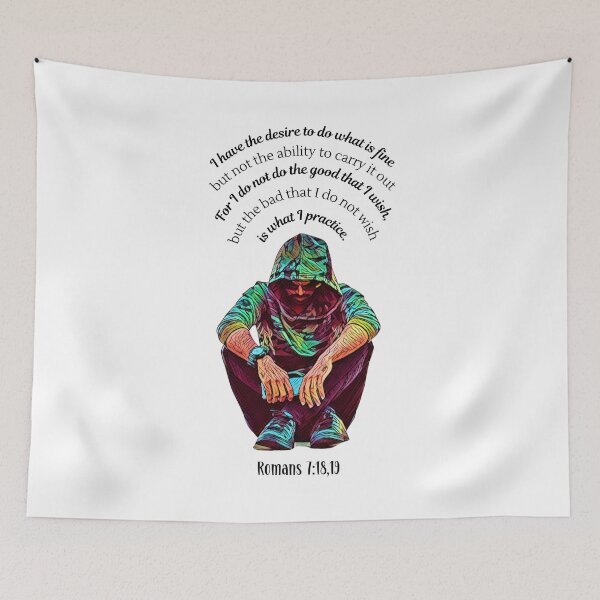 Item preview, Hooded Man Color Pencil Sketch Drawing Bible Scripture designed and sold by RISE LiftingOthers.