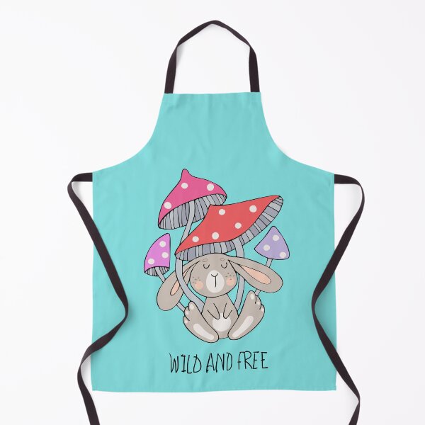 Item preview, Wild and Free. Happy bunny with mushrooms designed and sold by tinkerfrost.