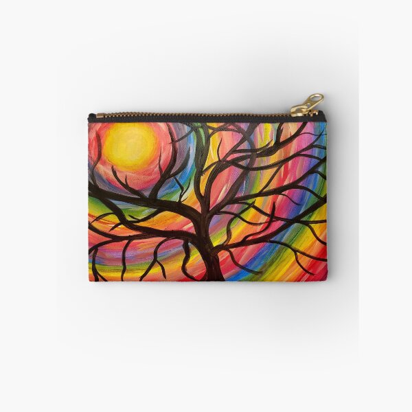 Item preview, Blooming Tree Vivid Rainbow Mid-Century Modern Velvety Bright  designed and sold by JemLilyFineArt.