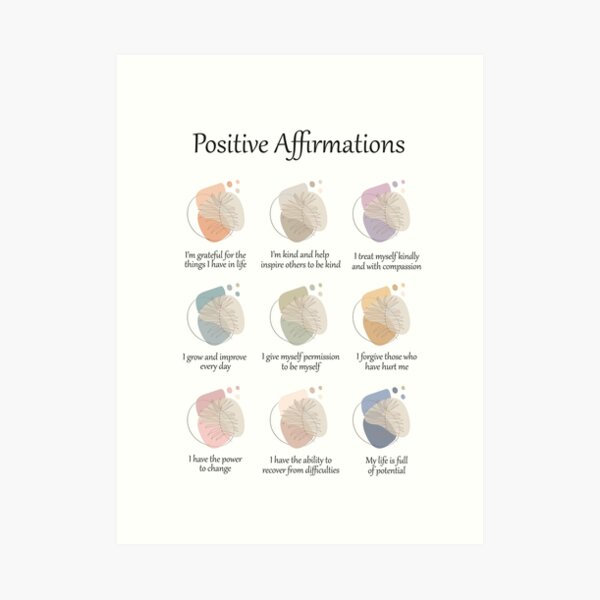 Positive Affirmation Art Board Print for Sale by janetilmastuf