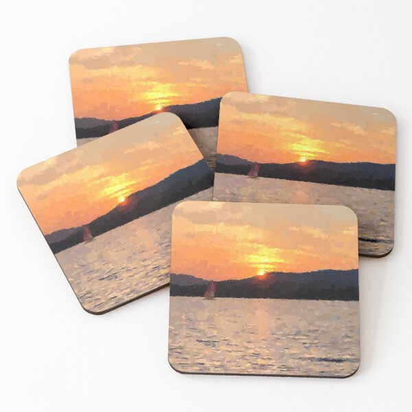Item preview, Sunset Sail on Newfound Lake New Hampshire Painting designed and sold by jjomally1.