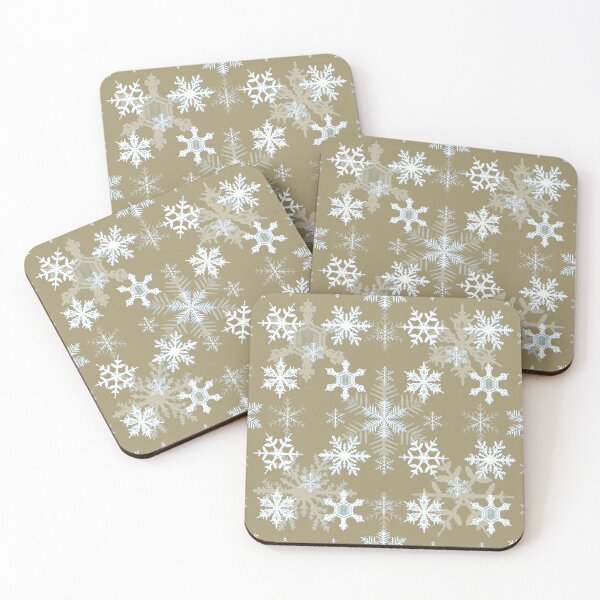 Item preview, Snowflakes pattern 1 in gold designed and sold by FatSlugDesigns.