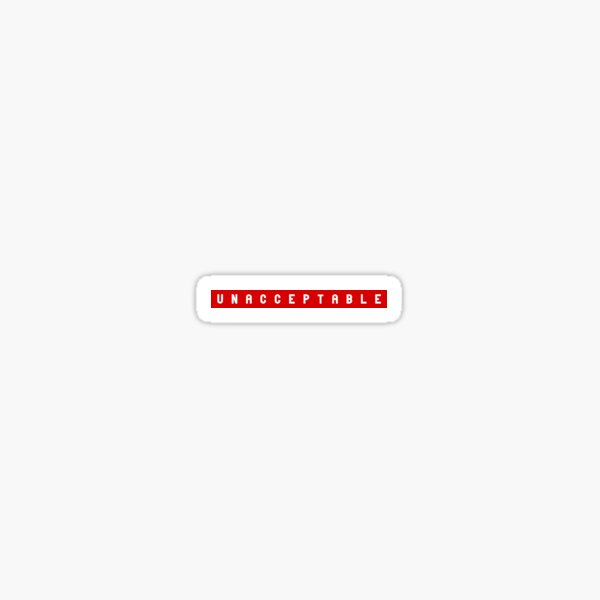 Vista previa del artículo con la obra «rojo inaceptable», diseñado y vendido por CC U.