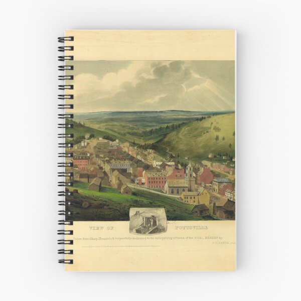 Item preview, View of Pottsville, Pennsylvania (1833) designed and sold by allhistory.